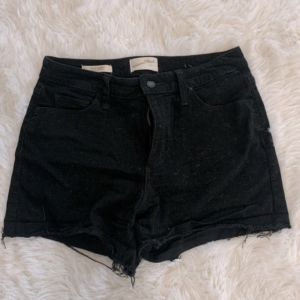 Black Denim Shorts